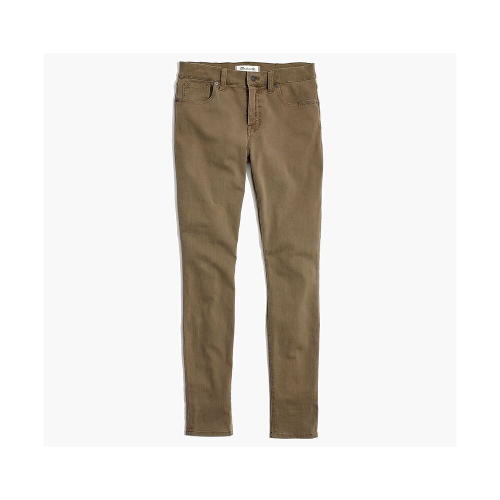 Madewell 9" High-Rise Skinny Jeans: Garment-Dyed Edition Safari Khaki Size 27‎